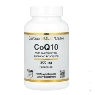 EXP0827 California Coenzyme Q10 200mg. 120 Coenzyme Q10 Panvilla Capsules อาหารเสริมเพื่อสุขภาพ เหมาะสําหรับพนักงานออฟฟิศและผู้สูงอายุ