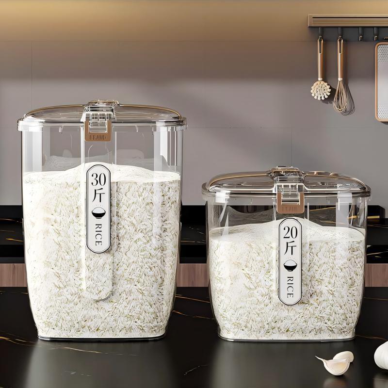 Magic rice container ฝาปิดกันความชื้น ถังข้าวสาร กันแมลง มีถ้วยตวงมาให้ด้วย ดีไซน์ปิดสนิท 5kg-15kg