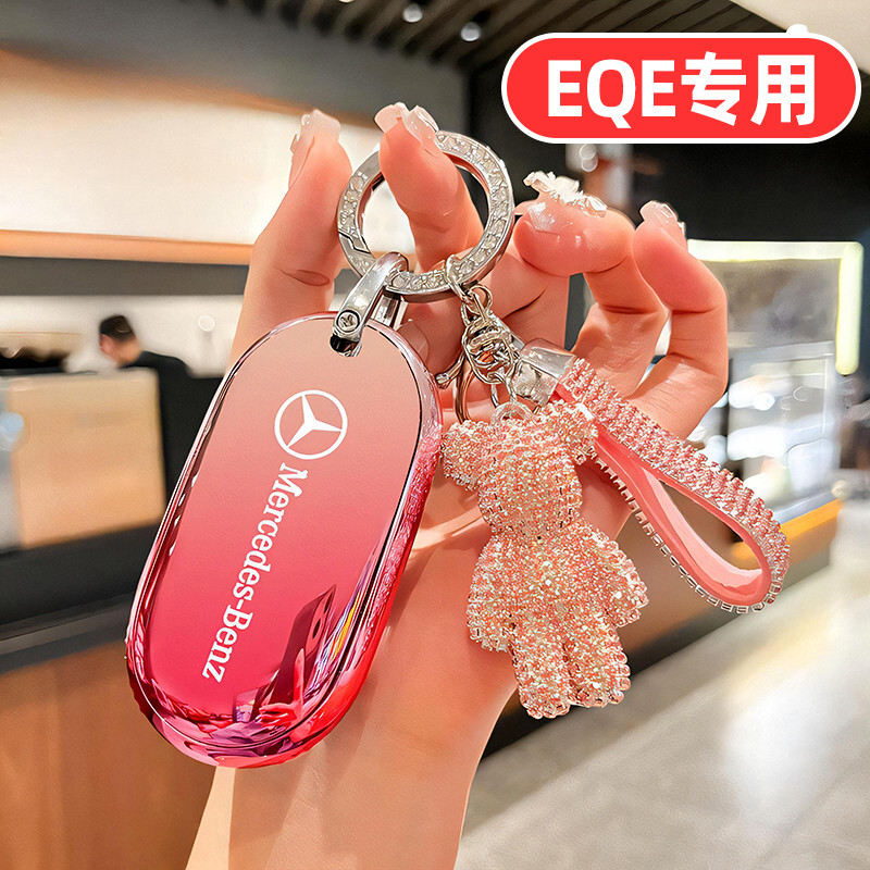 เหมาะสําหรับ Mercedes-Benz EQE ฝาครอบกุญแจ EQE350 น่ารัก EQESUV การ์ตูน EQE500 สุภาพสตรีเฉพาะสาวเชลล
