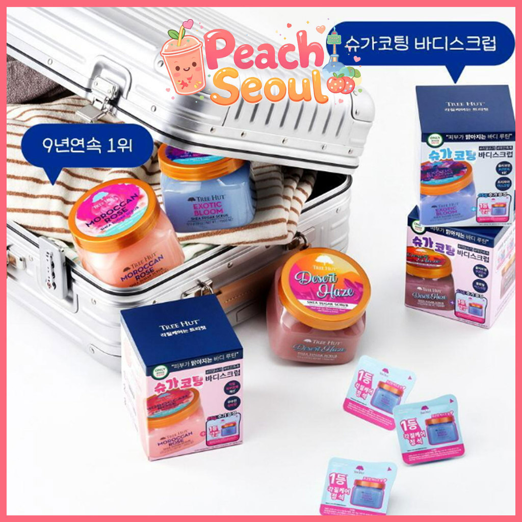 [Tree Hut] Shea Sugar Scrub 510g + 3 Travel Sizes_From Korea