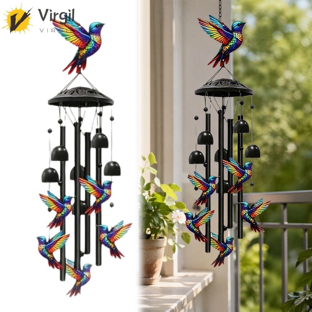 แขวนลมสัตว์ระฆังกลางแจ้ง 36.22 นิ้ว สำหรับลานระเบียงสวน สนามหน้าบ้าน