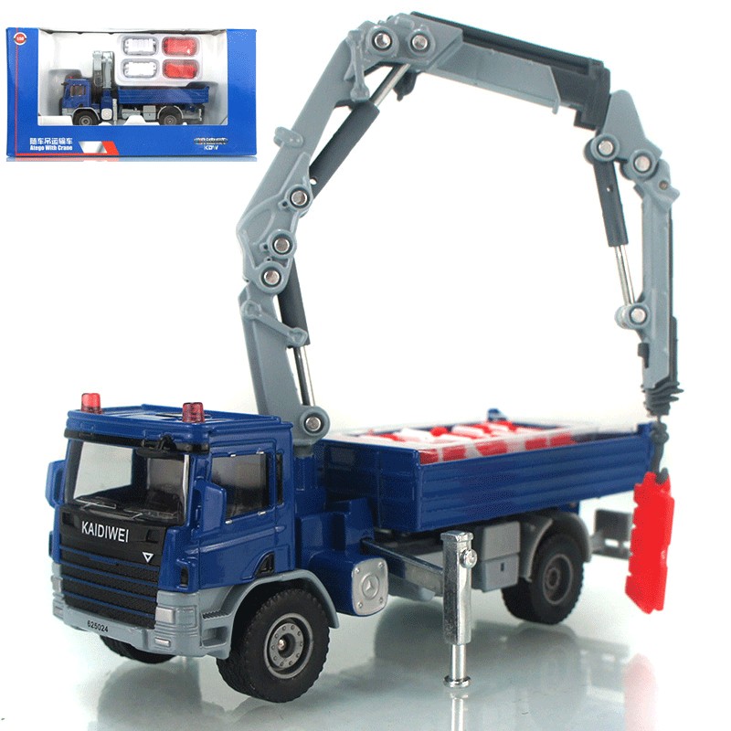 [บรรจุกล่อง] Cadway 150 Car Crane Transporter Crane Dump Truck Fire Truck Model Car625024โลหะผสม