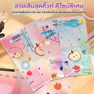 สมุดa6 ปกสีใส พร้อมสติ๊กเกอร์และอุปกรณ์ครบชุด Planner Journal DIY Handbook รวมกระดาษกริด/จุด/เส้น/เปล่า