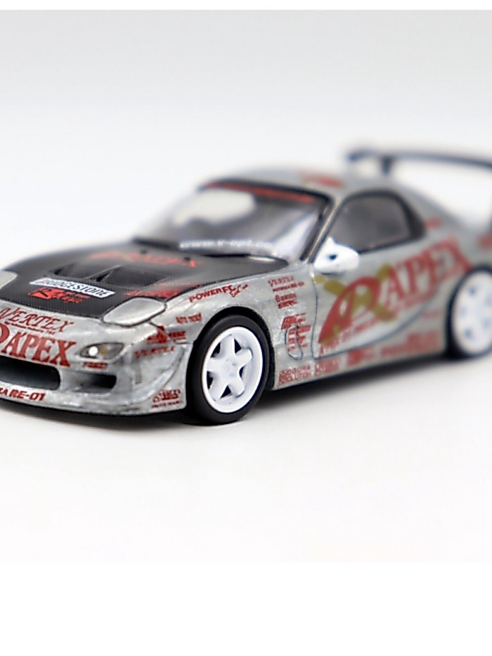 TW 1 64 รถโลหะผสม Vertex Mazda RX-7 FD3S ดัดแปลงรถสปอร์ตรุ่นคลาสสิกตกแต่งของขวัญ Limited Edition รถร