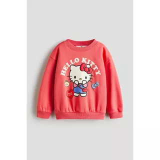 H&M(เอชแอนด์เอ็ม) สเวตเชิ้ตพิมพ์ลาย ผ้าขนแกะด้านใน เด็กหญิง 1344467_1