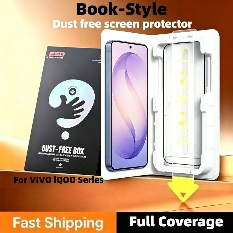 หนังสือไร้ฝุ่นกล่องกระจกนิรภัยสําหรับVIVO iQOO 15 Ultra 15R 13 Z11 Z11x Turbo Global China 4G 5Gการจ