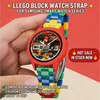 for samsung Galaxy watch 9 8 classic 9 8 7 6 5 4 Ultra2 40/44 mmสายนาฬิกาเลโก้, พิเศษ อุปกรณ์เสริมวง