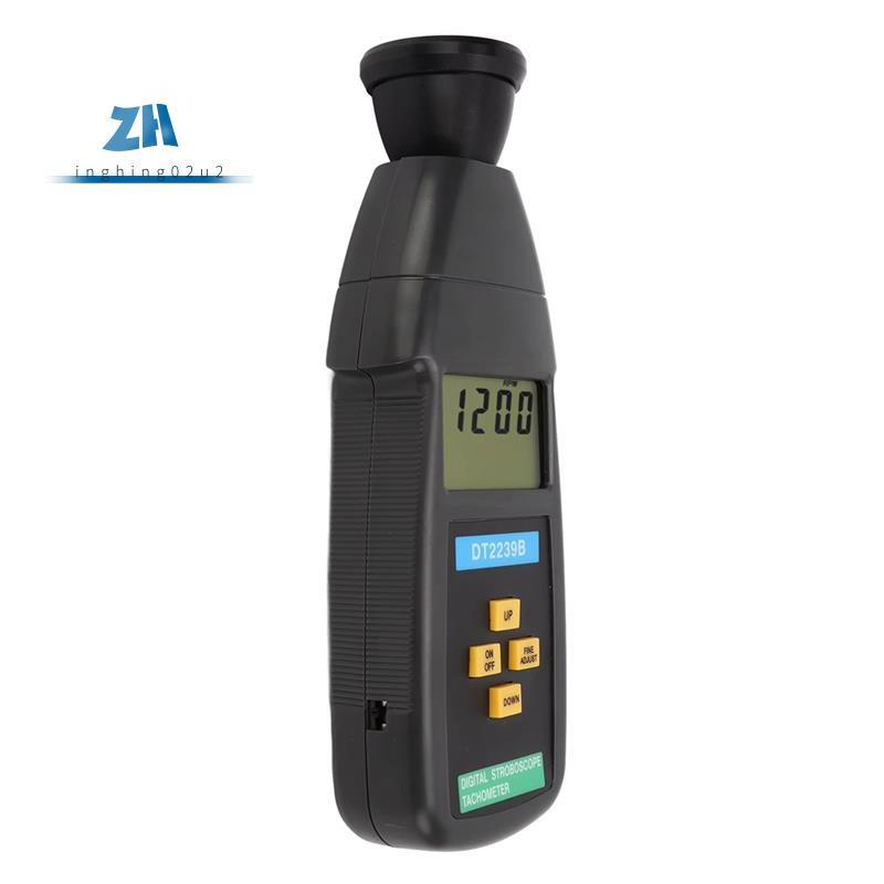 DT2239B LCD Digital Stroboscope มือถือแฟลช TACHOMETER 60-19 999RPM Non Contact Stroboscope TACHOMETER