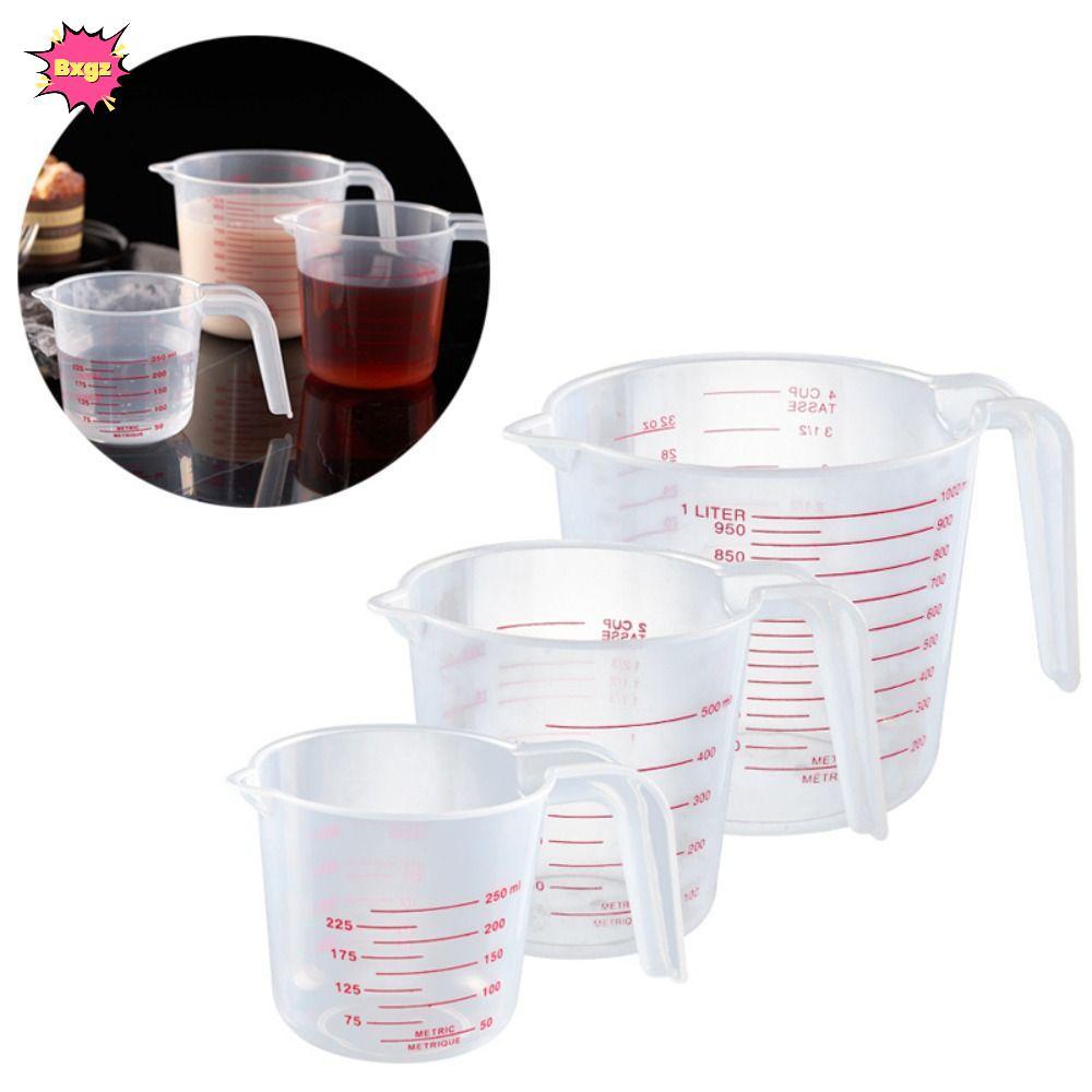 INNICE ถ้วยตวงสําเร็จการศึกษา,พร้อม Spout พร้อมที่จับถ้วยตวงพลาสติก, เครื่องหมายออนซ์และ Ml ถ้วยแป้งวัด