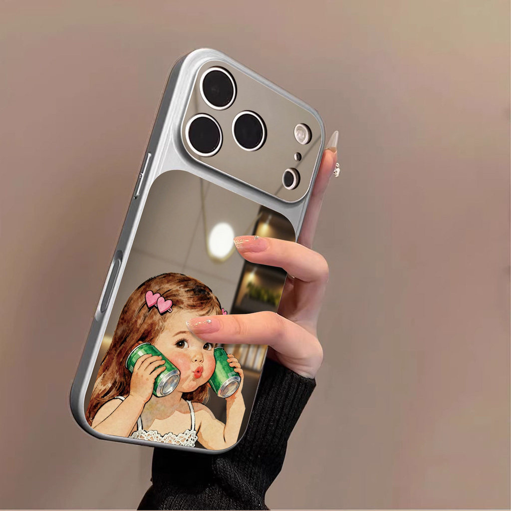 โซดาสาวกระจกเคสโทรศัพท์สําหรับ Honor X9D X9C สมาร์ท X9B X8C X8B X8A X7D X7C X7B X6C X6B X6A X6S X5B 