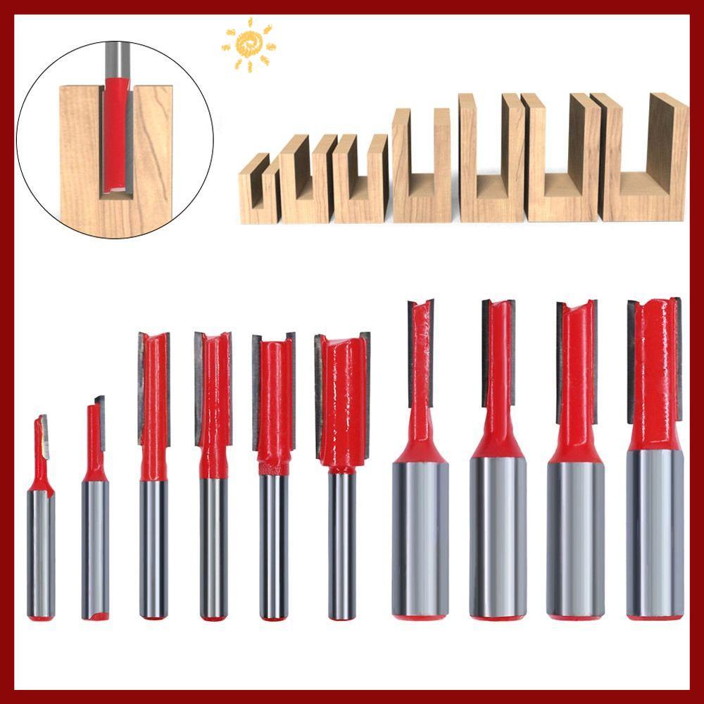 PTKFPT09 Double Flute Router Bit, Alloy Woodwork Tool Double-Edge Straight Bit,คุณภาพสูง Slotting Sh