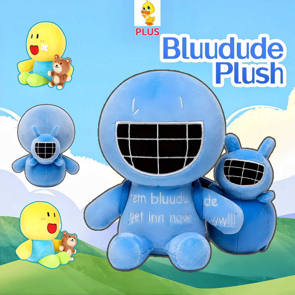 พลัส Forsaken Bluudude Plushie ของเล่นสนุก Noobsqad Nooby ตุ๊กตาตุ๊กตาตุ๊กตาน่ารัก 2-in-1 การ์ตูน Plushies หมอนแฟนของขวัญวันเกิด