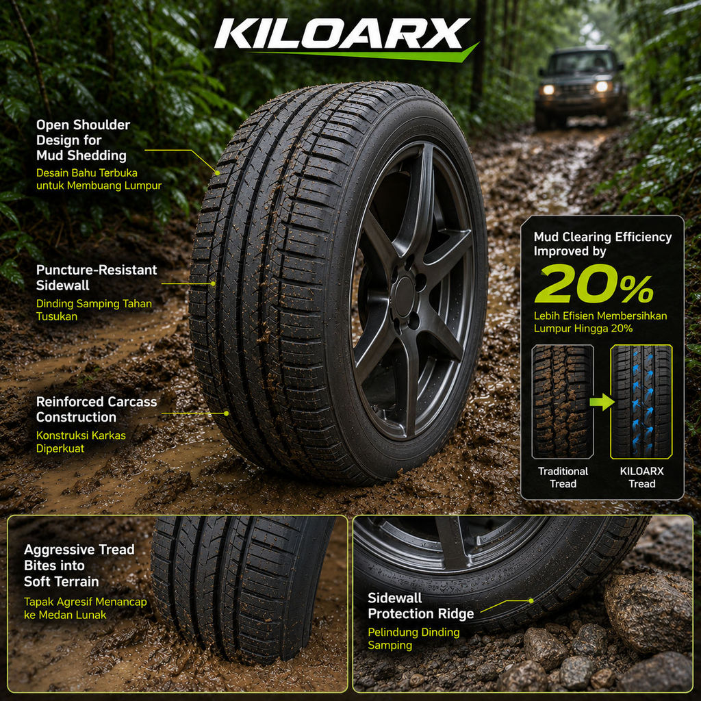 Kiloarx 205/70r15 ยางรถยนต์ประสิทธิภาพทุกฤดูกาล 1 PC