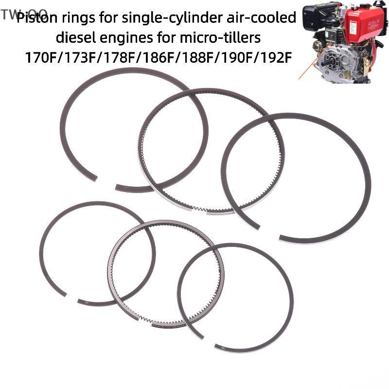 RenqingTW 3 ชิ้น/เซ็ตแหวนลูกสูบ Fit กระบอกเดียวเครื่องยนต์ดีเซล 168F 170F 173F 178F 186F 188F 192F เ