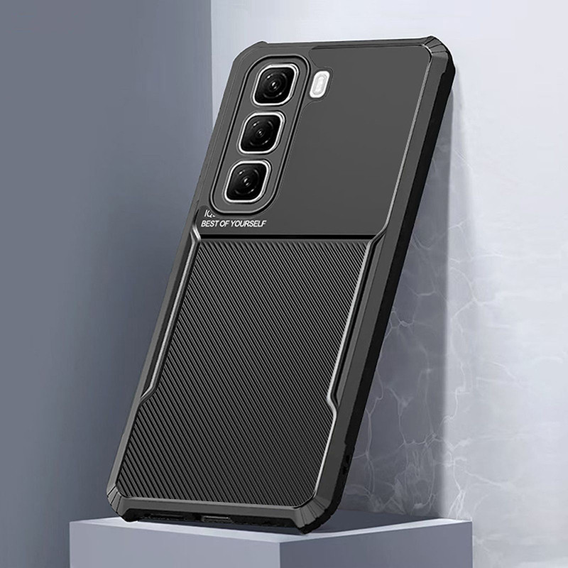 เคสโทรศัพท์หรูหราสําหรับ infinix Hot 70 60i 60 Pro Plus 4G 5G + กรณีรูปแบบอะคริลิค Ultrathin กรอบสีดําถุงลมนิรภัย Tough Anti-Drop ฝาครอบป้องกัน BW-31