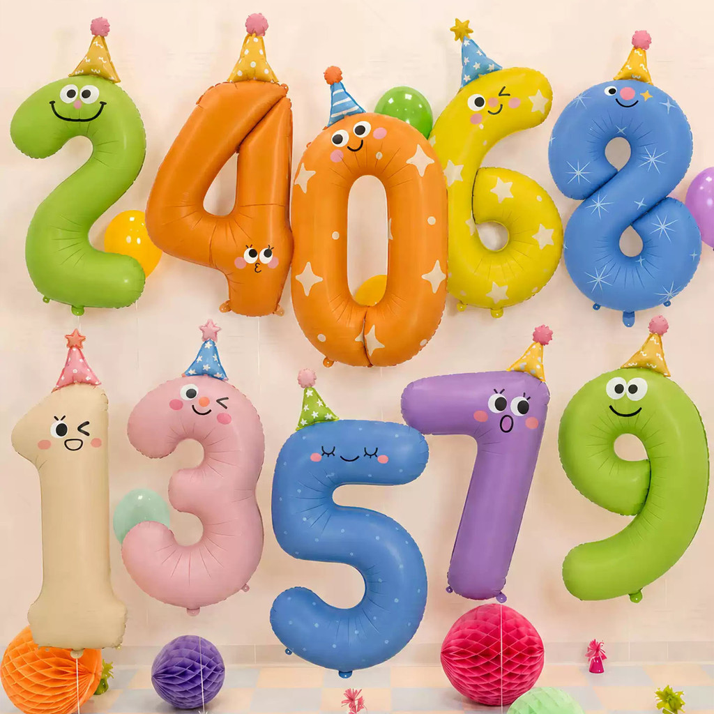ใหม่จํานวนบอลลูน140เซนติเมตรจํานวนวันเกิดหมวก โดปามีน จํานวนบอลลูนอลูมิเนียมฟิล์มบอลลูนวันเกิดภาพอุปกรณ์ประกอบฉาก 7เอสเอส