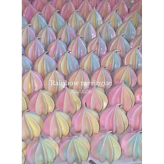 🍭 เมอแรงค์สายรุ้ง 🍭 โฮมเมดพรีเมียม | แต่งหน้าเค้ก เบเกอรี่