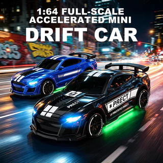ใหม่ 1/64 Mini Drift รถคันเร่งเต็มรูปแบบเดสก์ท็อปรีโมทคอนโทรล 4WD Racing Micro Card Van GTR รุ่นของเล่นเด็กของขวัญ