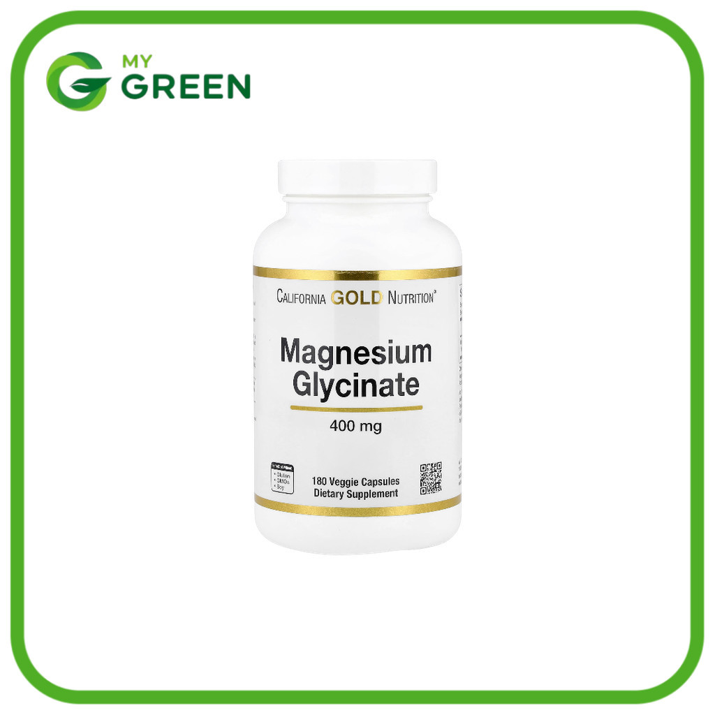 California Gold Nutrition, Magnesium Glycinate, 180 Veggie Capsules