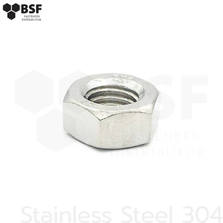 หัวน็อตสแตนเลส SUS304 เกลียวมิล-หยาบ ขนาด M3 - M24 (A)