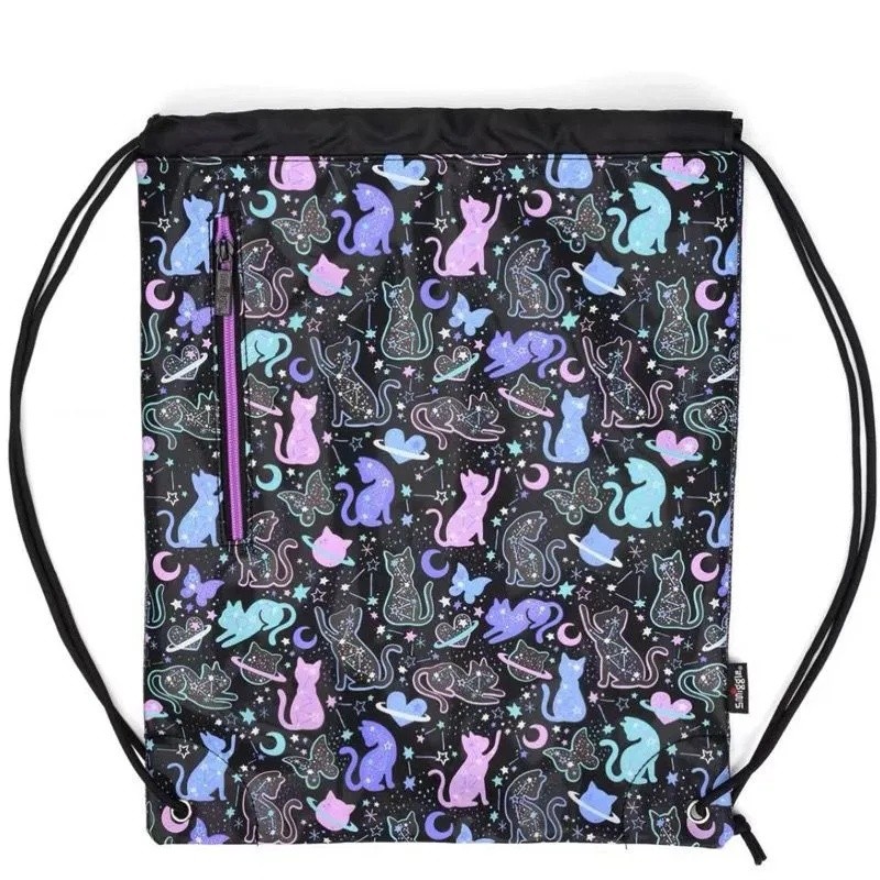 Smiggle More Constellation เกรด 6 กระเป๋าเป้สะพายหลังกระเป๋านักเรียนขนาดใหญ่ Decompression Cat Casua