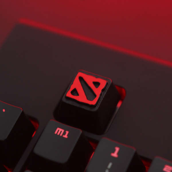 คีย์ DOTA2 DOTA2 DOTA2 เกมอุปกรณ์ต่อพ่วงสินค้าโลโก้คีย์บอร์ดแบบกลไกสังกะสีอลูมิเนียมปุ่มปุ่มกด