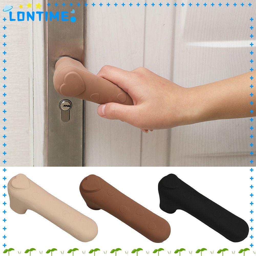 LONTIME ฝาครอบมือจับประตู, ซิลิโคนกันลื่นลูกบิดประตู, แบบพกพา Anti-Static Anti Collision เงียบ Doorknob Sleeve Home