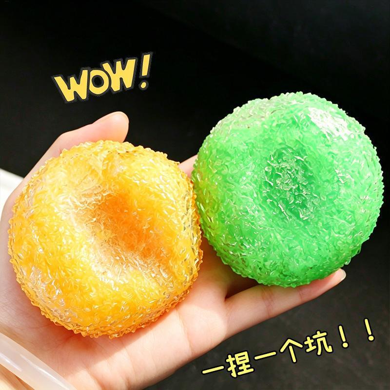 Slushie บีบของเล่น Sensory Stress Reliever Reusable Slushie Squeeze Ball Crunchy Crackling เสียงบีบข