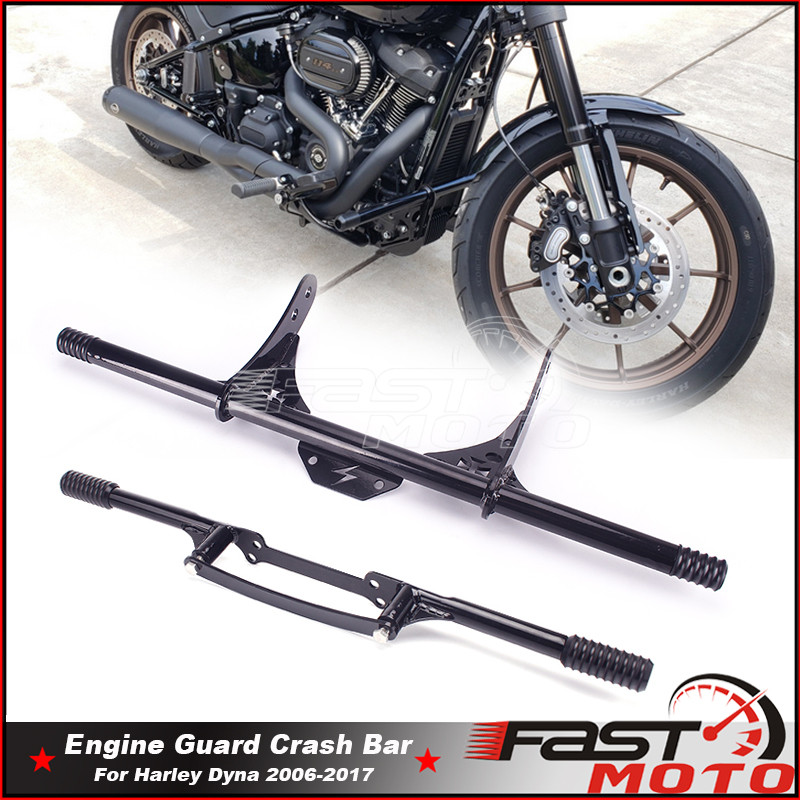 FAMotorcycle Front Rear Highway Peg Crash Bar Engine Guard Frame Slider Protector for Harley Dyna FX