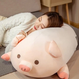 หมูน่ารักนุ่มสุดๆ ตุ๊กตาหมูขนฟูเล่นนอนกอด หมอนข้างสุดซอฟต์ให้สาวกอดนอนหลับฝันดี ของขวัญวันเกิดสุดเพอร์เฟกต์