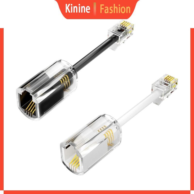 KIN โทรศัพท์หมุนได้สายไฟ Detangler 4P4C RJ9 โทรศัพท์ Handset Connector