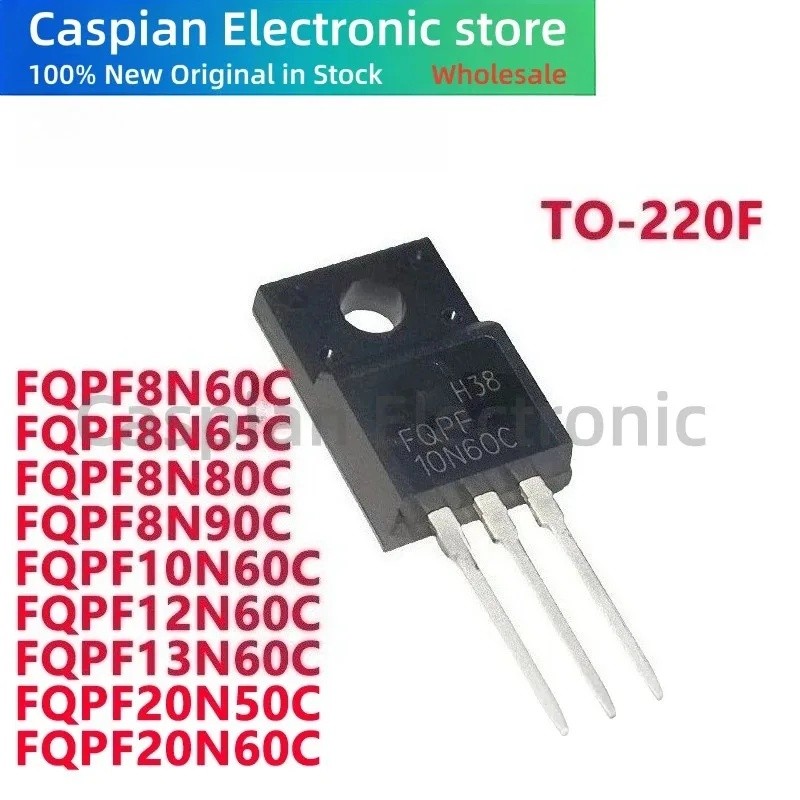 5PCS FQPF8N60C FQPF8N65C FQPF8N80C FQPF8N90C FQPF10N60C FQPF12N60C FQPF13N50C FQPF20C ทรานซิสเตอร์FQ