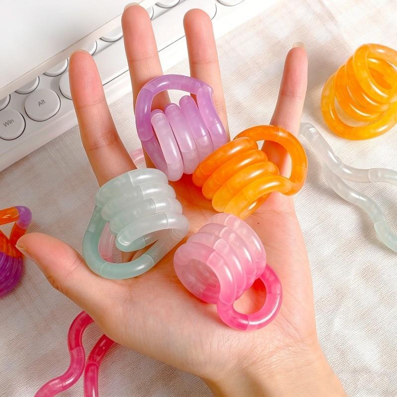 ของเล่น Tangle Twist Fidget เปลี่ยนรูปร่างได้ คลายความวิตกกังวล เด็กผู้ใหญ่