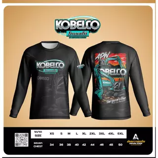 เสื้อผ้าไมโคร KOBELCO รุ่น 2 รถแม็คโคร เสื้อคอกลม มีเก็บเงินปลายทาง