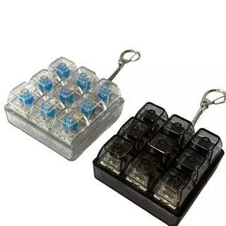 4Key คีย์บอร์ดแกนเครื่องทดสอบ LED Keycap สวิทช์เครื่องทดสอบคีย์ของเล่นความเครียด Reliever พวงกุญแจแบบพกพาสําหรับ Gamer Office Home