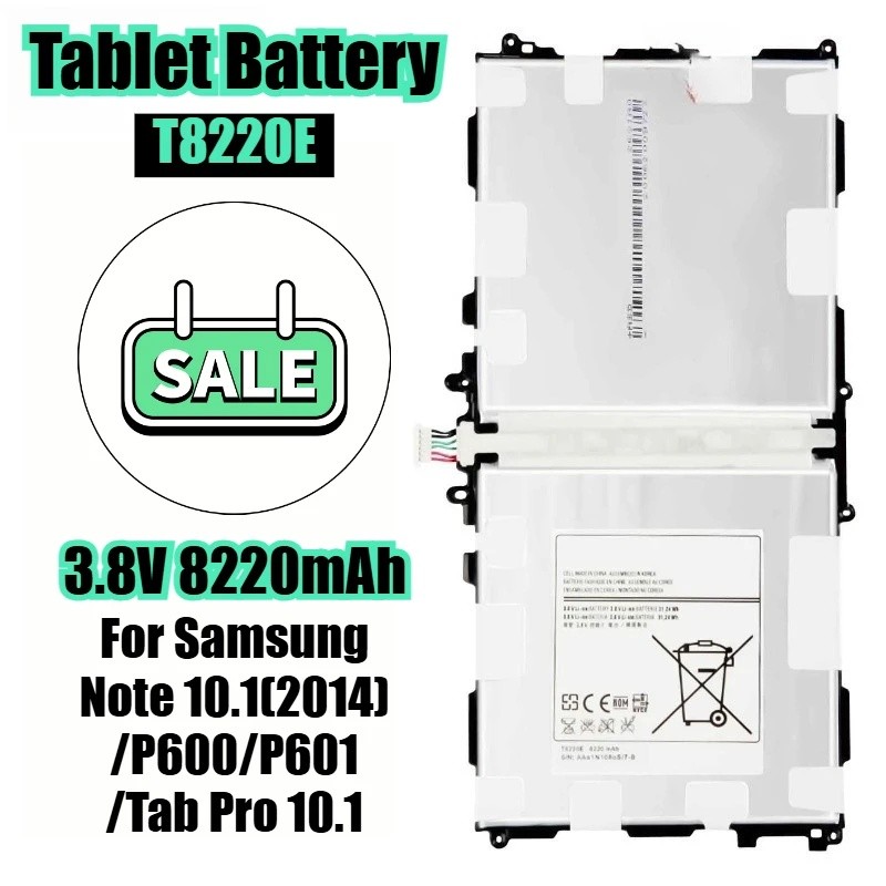 3.8V 8220mAh T8220E แบตเตอรี่แท็บเล็ตสําหรับ Samsung Note 10.1 (2014)