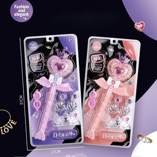 ไม้กายสิทธิ์เจ้าหญิง มีแสงเรืองแสง ของเล่นเจ้าหญิงสวยๆ Princess Magic Wand Glowing Light Up Fairy Scepter Toy