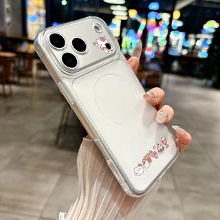 เคสไอโฟน รองรับรุ่น 13 15 11 17 16 12 14 ProMax 7 8Plus XR X XS Max ภาพแมวกับขนมหวานวาดด้วยมือ