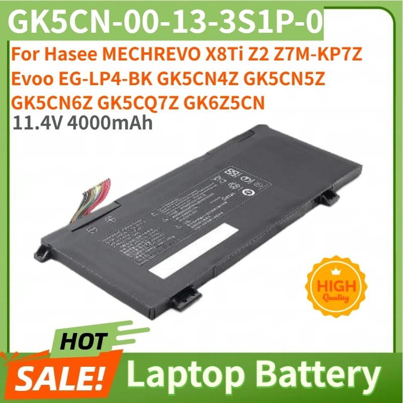 GK5CN-00-13-3S1P-0 แบตเตอรี่แล็ปท็อปคุณภาพสูง 11.4V 4000mAh สําหรับ Hasee MECHREVO X8Ti Z2 Z7M-KP7Z 