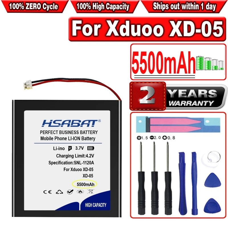 แบตเตอรี่ HSABAT 5500mAh สําหรับ Xduoo XD-05