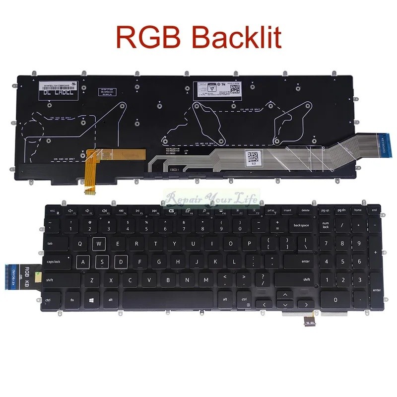 USอาหรับHebrew RGB Backlitคีย์บอร์ดสําหรับDell G5 5590 5500 G5 SE 5505 5587, G3 15 3590 3500 3779 35