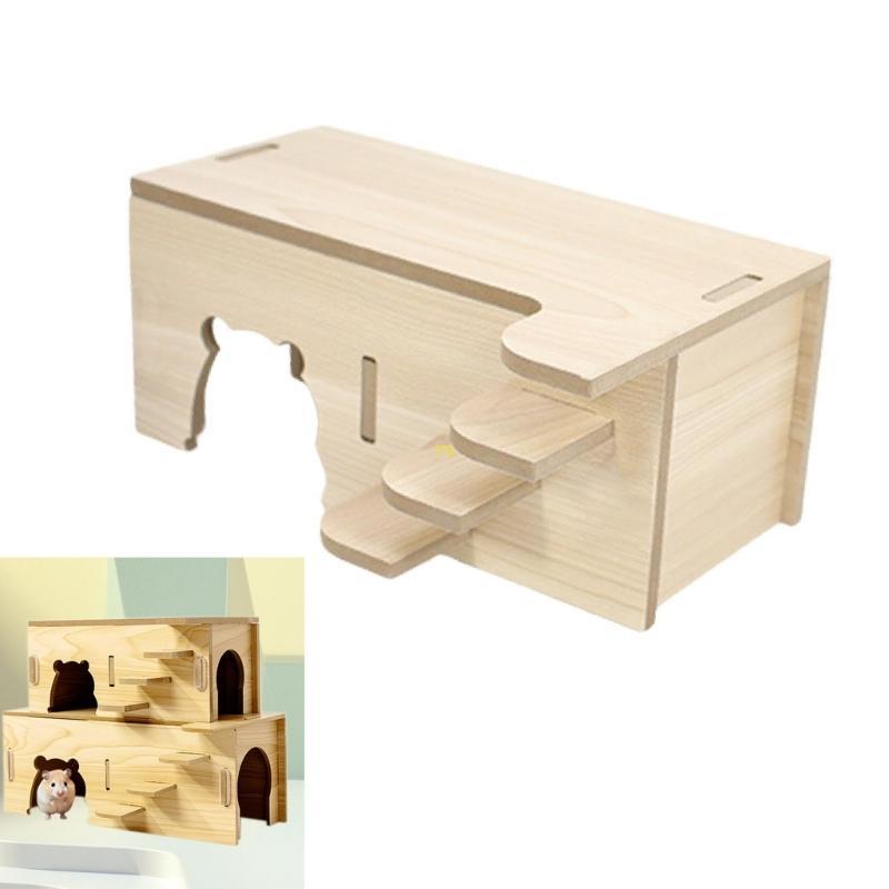 Yu Hamster House Hideouts Cave House สําหรับสัตว์เลี้ยงขนาดเล็กและหนูตกแต่งกรง