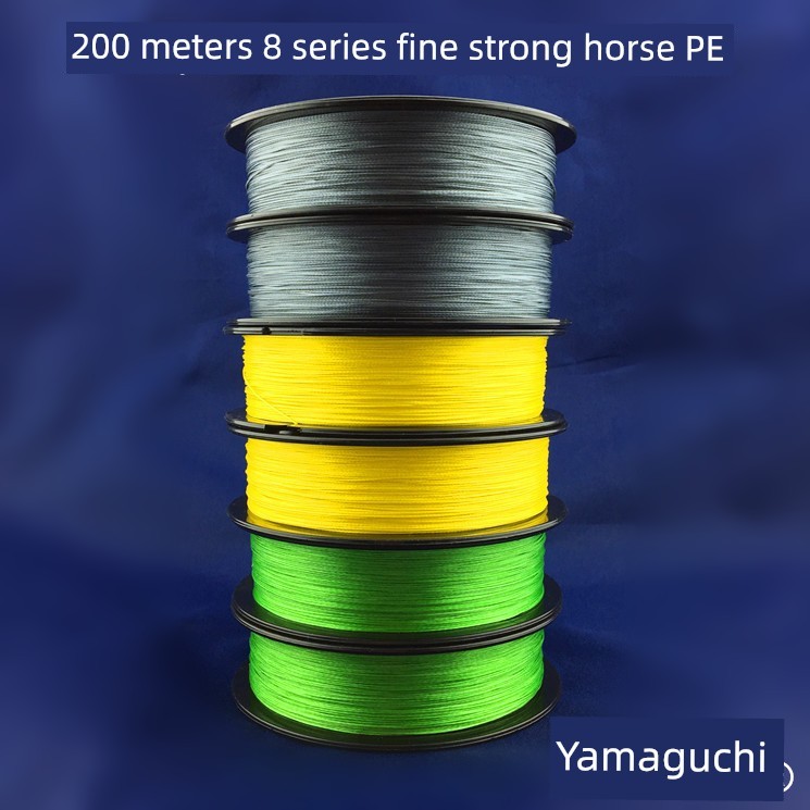 สาย pe ถัก 8 สาย pe ถัก 4 สาย pe ถัก 12 Yamaguchi 8 Braided 200m ตกปลาม้าที่แข็งแกร่ง
