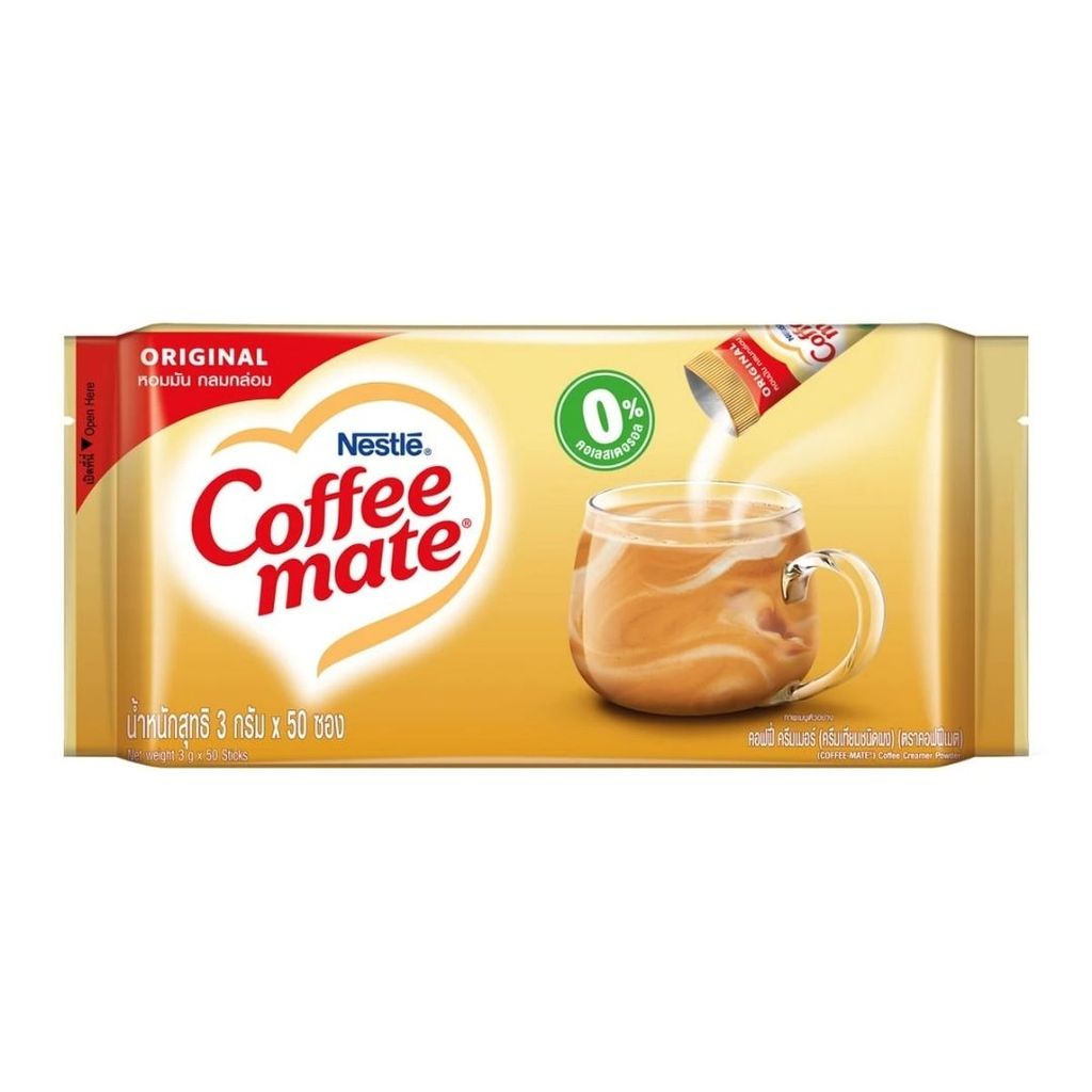 คอฟฟี่เมต ครีมเทียมสูตรดั้งเดิมชนิดผง Coffeemate Original Creamer 3g. Pack50