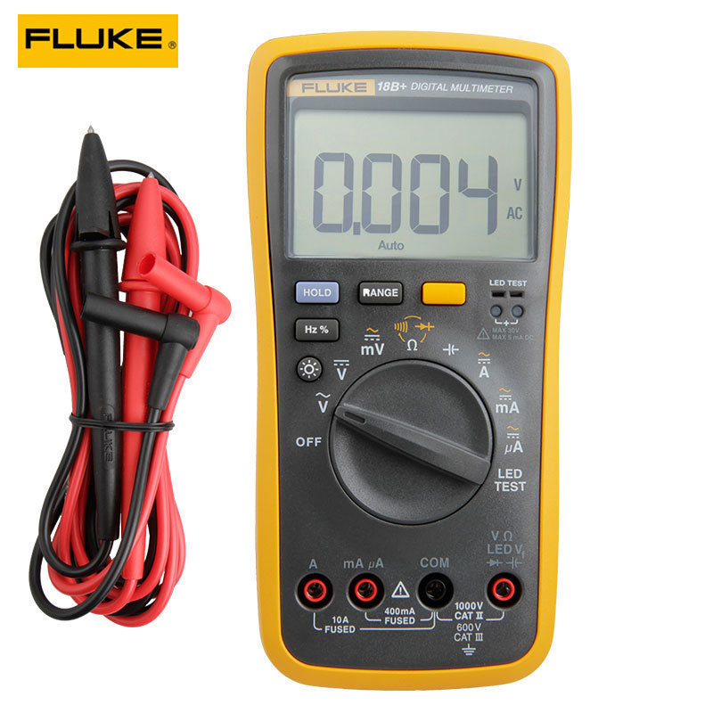 American FLUKE F18B+FLUKE มัลติมิเตอร์แบบดิจิตอล FLUKE18B+มัลติมิเตอร์แบบทดสอบ LED