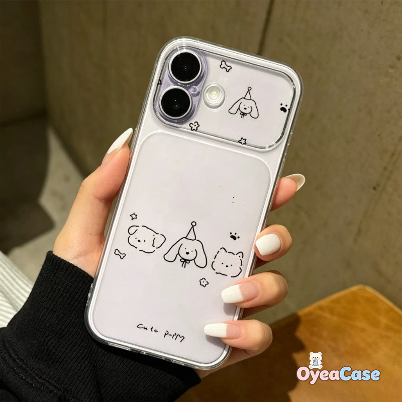 Ins Sketch Puppy Semi Clear สําหรับ Vivo iQOO Z11X Z10X Z10R Z10 Z7 Z7i Z6 Pro Lite Z5X U5X 5G 4G ปล