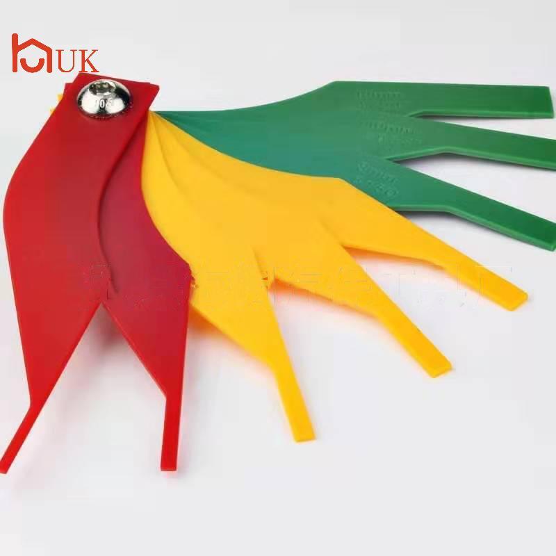 UK 8 In 1 ผ้าเบรคเครื่องมือวัดเครื่องวัด Feeler Tester Scale Lining Thiness Wea TH