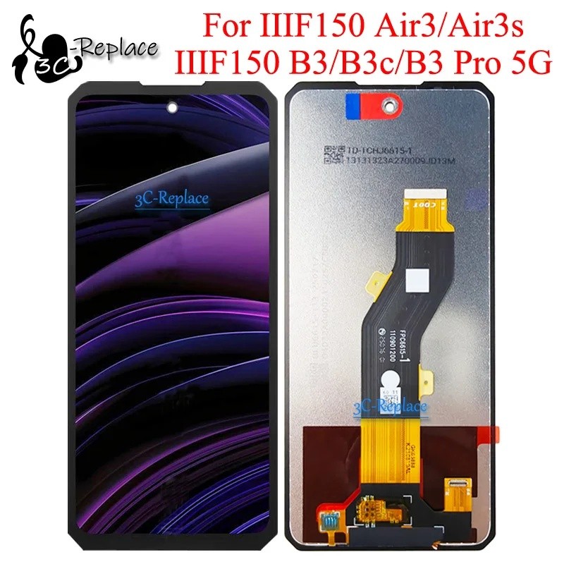 สีดํา 6.6 นิ้วสําหรับ IIIF150 B3 Pro 5G B3c IIIF150 Air3 IIIF150 Air3s จอแสดงผล LCD Touch Screen Dig