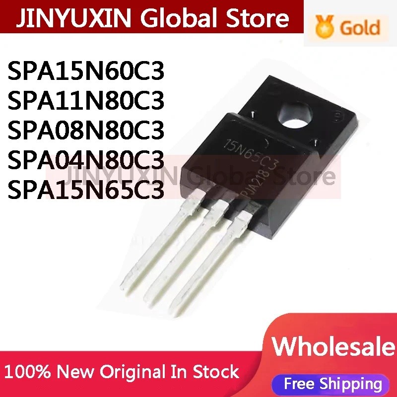 5 ชิ้น SPA15N60C3 SPA11N80C3 11N80C3 SPA08N80C3 08N80C3 SPA04N80C3 04N80C3 SPA15N65C3 15N65C3 15N65C
