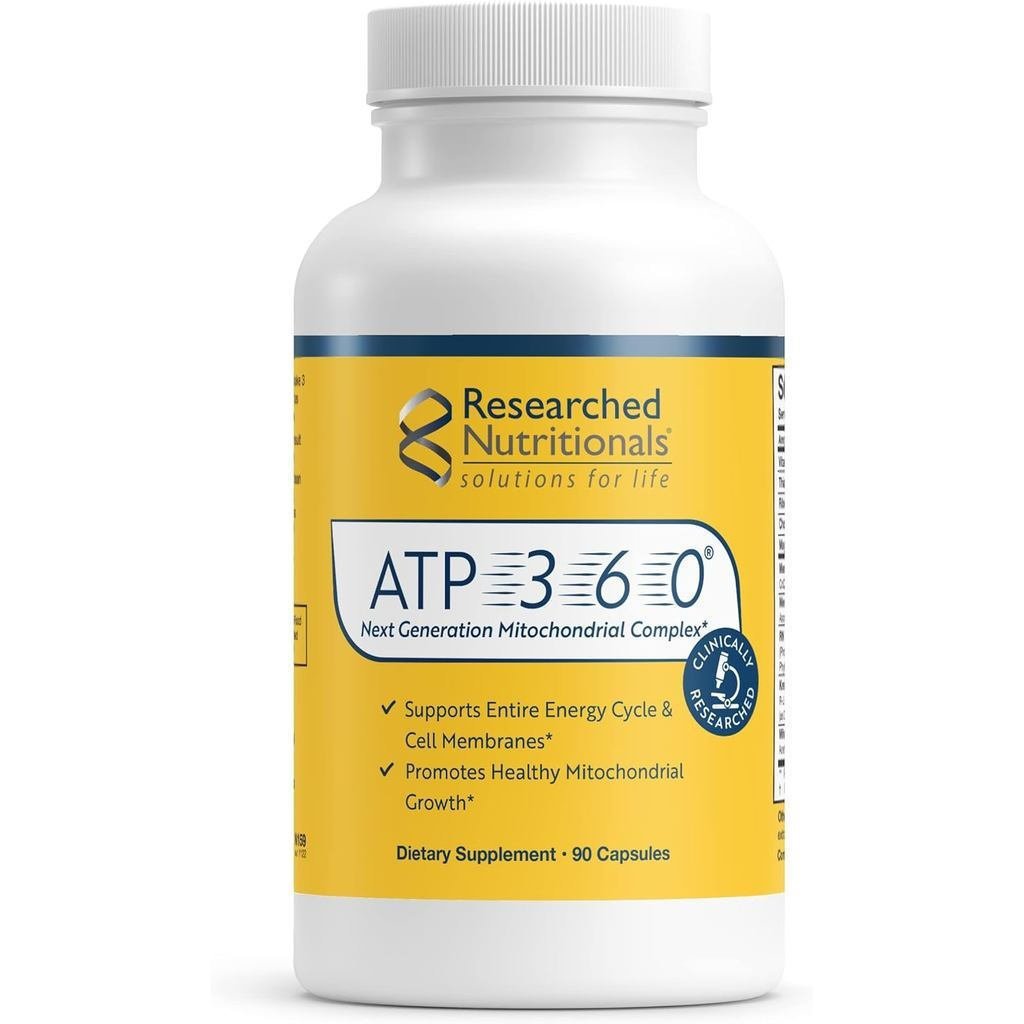 Researched Nutritionals ATP 360 Mitochondrial อาหารเสริม - อาหารเสริม ATP พร้อมวิตามินสําหรับการสนับ